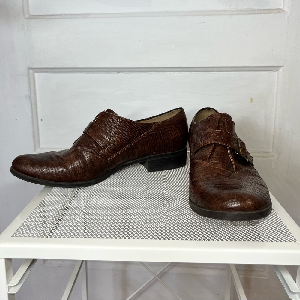 Brown Naturalizer single monk strap shoes